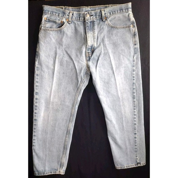 Levi's Other - Levi's 505 Mens Jeans 36‎ X 26* Light Wash Distressed Work Wear